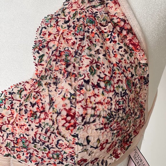 Victoria Secret Flora Embroidered Lightly Padded Bralette Large - Picture 6 of 8